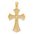 14K w/Rhodium Diamond-Cut Cross Pendant C4516