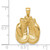 14k Solid Polished Open-Backed Boxing Gloves Pendant C2643