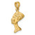 14k 3-D Nefertiti Pendant C3068