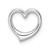 14K White Gold Polished Heart Chain Slide C2917W
