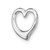 14K White Gold Polished Heart Chain Slide C2917W