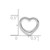 14K White Gold Polished Heart Chain Slide C2917W
