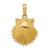 14k Scallop Shell Pendant C3375