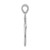 14k White Gold Polished Cross Pendant D1621W
