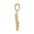 14k Solid Polished Dragon Pendant C2379