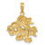 14k Solid Polished Dragon Pendant C2379