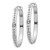 14k White Gold Diamond Fascination Oval Hinged Hoop Earrings DF130