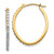 14k Diamond Fascination Oval Hinged Hoop Earrings DF124