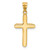 14K Two-tone Polished and Textured Crucifix Pendant C4953