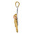 14K Tri-color Diamond-cut Christ Charm D3703
