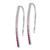 14k White Gold Diamond and Pink Sapphire Earrings EM4317-PS-016-WA