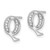 14k White Gold Diamond Initial Q Earrings EM4170Q-007-WA