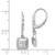 14k White Gold Diamond Cluster Leverback Earrings EM4372-050-WA