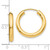 10k Polished Endless Tube Hoop Earrings 10TF807
