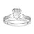 14k White Gold Ladies Claddagh Ring D3109