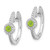 14k White Gold Diamond and Cabochon Peridot Earrings EM4031-PE-020-WA