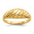 14k Polished Scalloped Dome Ring CH255