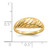 14k Polished Scalloped Dome Ring CH255