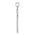 14k White Gold Polished Cross Pendant D1544W