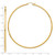 10k Polished 2x75mm Lightweight Tube Hoop Earrings 10TF578