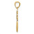14k w/Rhodium Filigree Angel Pendant D3722
