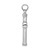 14k White Gold Hollow Cross Pendant D3208