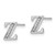 14k White Gold Diamond Initial Z Earrings EM4170Z-004-WA