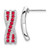 14k White Gold Diamond and Ruby Fancy Earrings EM3847-RU-048-WA