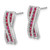 14k White Gold Diamond and Ruby Fancy Earrings EM3847-RU-048-WA