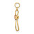 10K Two-Tone Twisted Cross w/ Heart Charm 10K9091