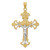 14K Two-tone INRI Crucifix Pendant D3672