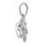 10K Tiara Collection White Gold Polished CZ Pendant 10YC390W