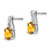 14k White Gold Citrine and Diamond Earrings EM4235-CI-006-WA