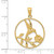 14K Hummingbird in Round Frame Pendant D4196