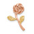 14K Two-tone Rose Chain Slide D4456