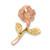 14K Two-tone Rose Chain Slide D4456