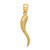 10k Solid D/C Italian Horn Charm 10M2711