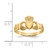 14k Polished Ladies Claddagh Ring D1863