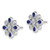 14k White Gold Sapphire and Diamond Post Earrings EM7218-SA-015-WA