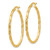 10k Polished and Textured Hoop Earrings 10TH672