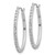 14k White Gold Diamond Fascination Oval Hinged Hoop Earrings DF120