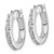14k White Gold Diamond Fascination Round Hinged Hoop Earrings DF227
