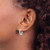 14k White Gold Diamond Fascination Round Hinged Hoop Earrings DF227