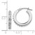 14k White Gold Diamond Fascination Round Hinged Hoop Earrings DF227