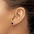 14k White Gold Oval Garnet and Diamond Earrings EM7104-GA-006-WA