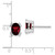 14k White Gold Oval Garnet and Diamond Earrings EM7104-GA-006-WA
