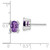 14k White Gold Oval Amethyst and Diamond Earrings EM7104-AM-006-WA
