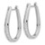 14k White Gold Diamond Oval Hinged Hoop Earrings EM5372-100-WA