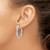 14k White Gold Diamond Oval Hinged Hoop Earrings EM5372-100-WA