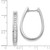 14k White Gold Diamond Oval Hinged Hoop Earrings EM5372-100-WA